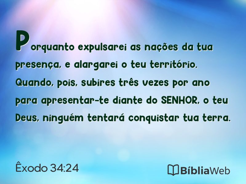 Êxodo 34:24 em imagem para compartilhar