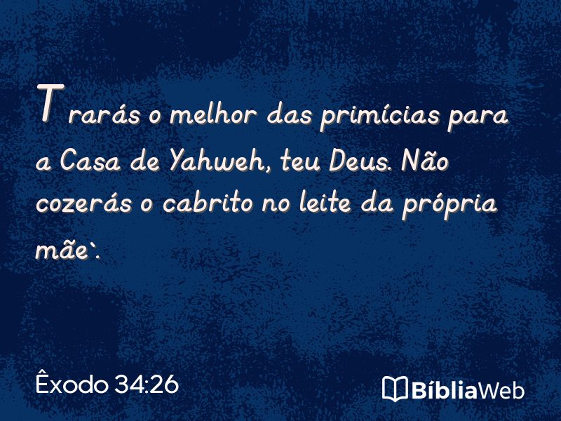 Êxodo 34:26 em imagem para compartilhar