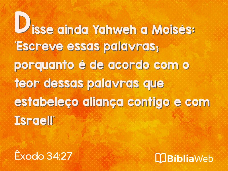 Êxodo 34:27 em imagem para compartilhar
