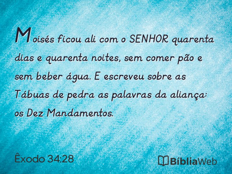 Êxodo 34:28 em imagem para compartilhar
