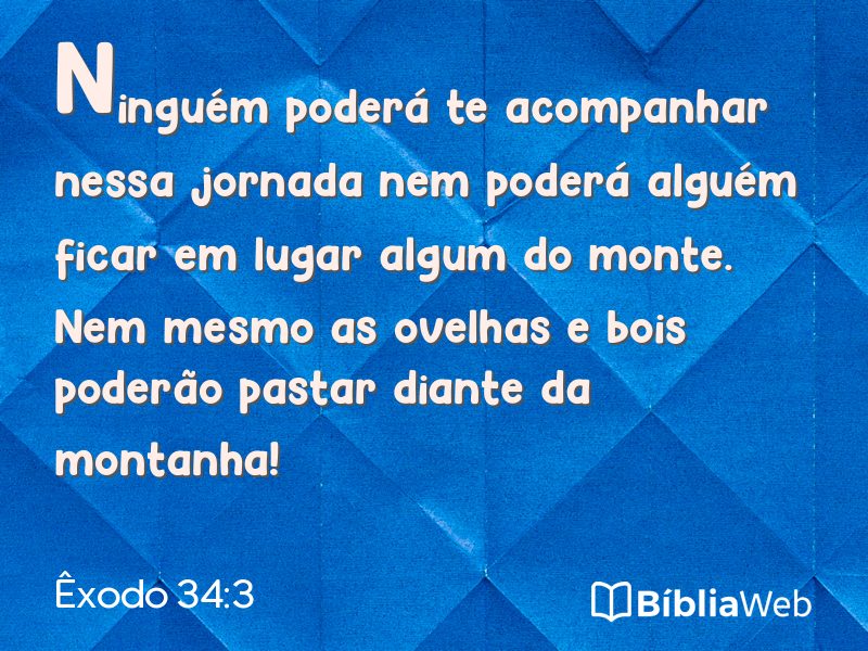 Êxodo 34:3 em imagem para compartilhar