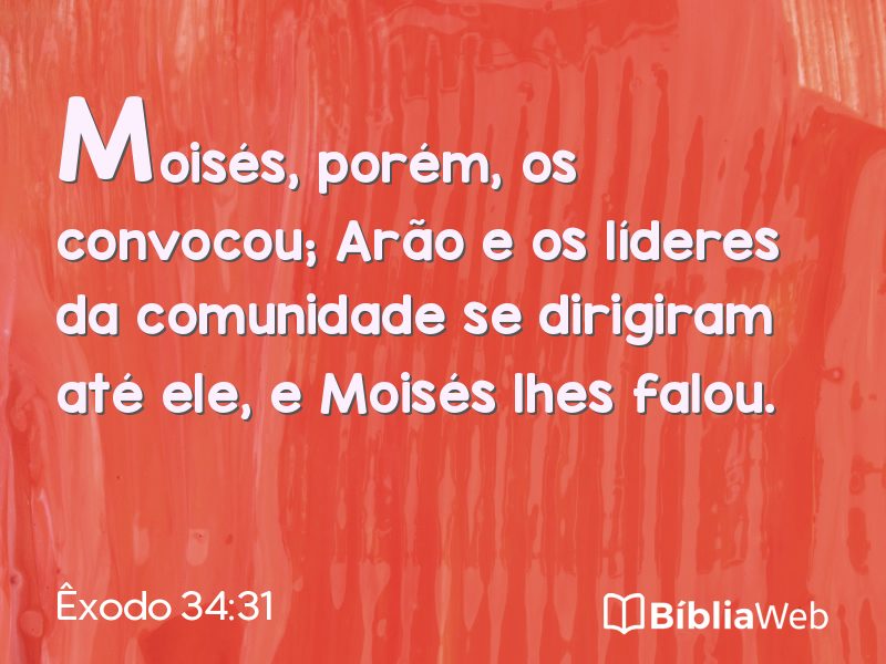 Êxodo 34:31 em imagem para compartilhar