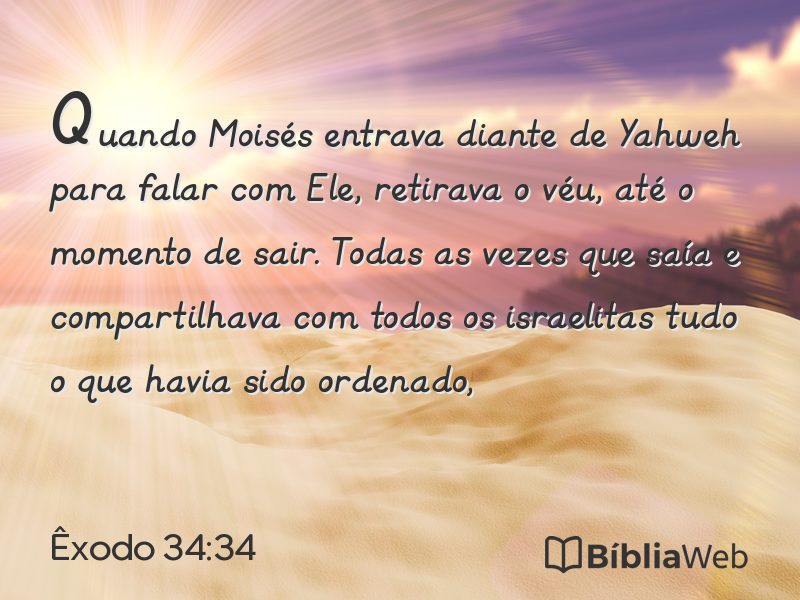 Êxodo 34:34 em imagem para compartilhar