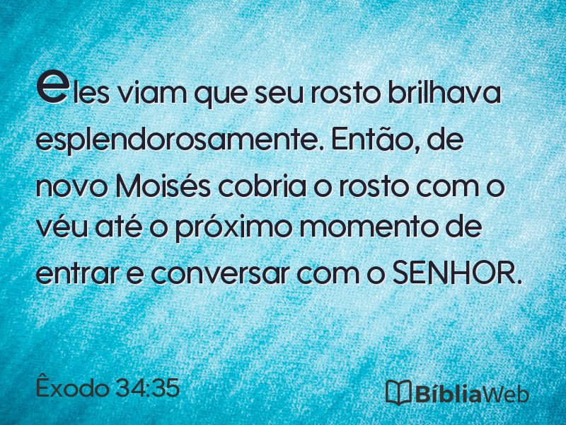 Êxodo 34:35 em imagem para compartilhar