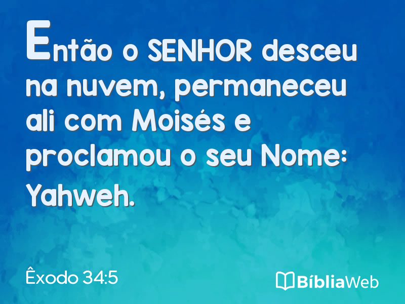 Êxodo 34:5 em imagem para compartilhar