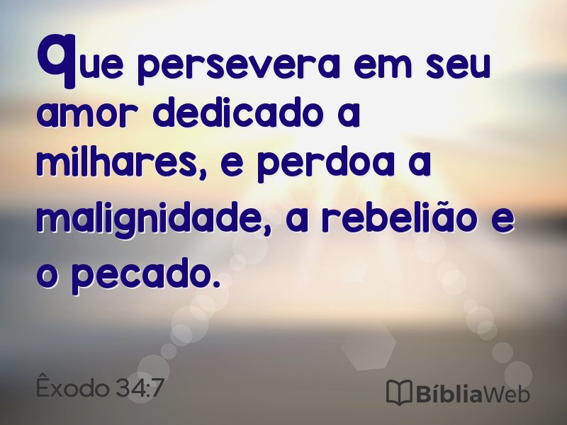 Êxodo 34:7 em imagem para compartilhar