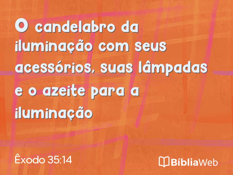 Êxodo 35:14 em imagem para compartilhar
