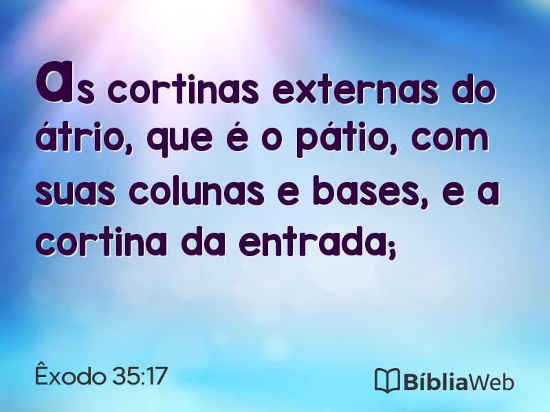 Êxodo 35:17 em imagem para compartilhar