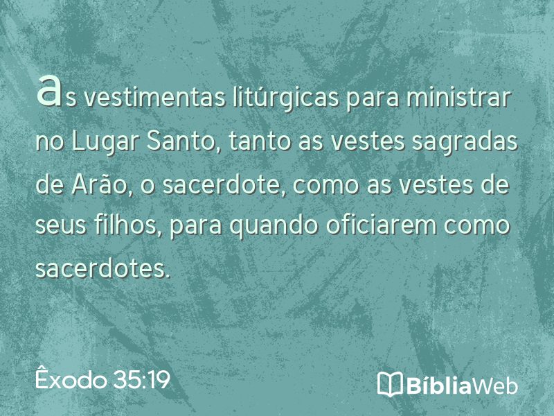 Êxodo 35:19 em imagem para compartilhar