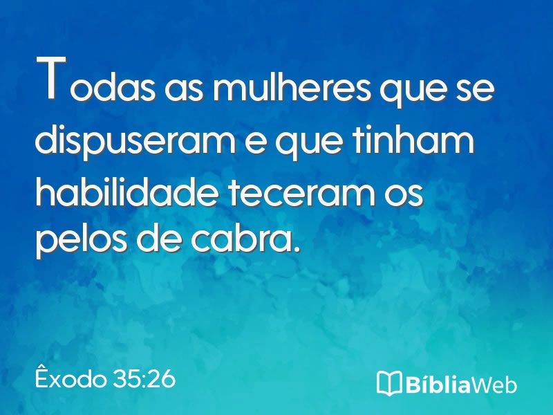 Êxodo 35:26 em imagem para compartilhar