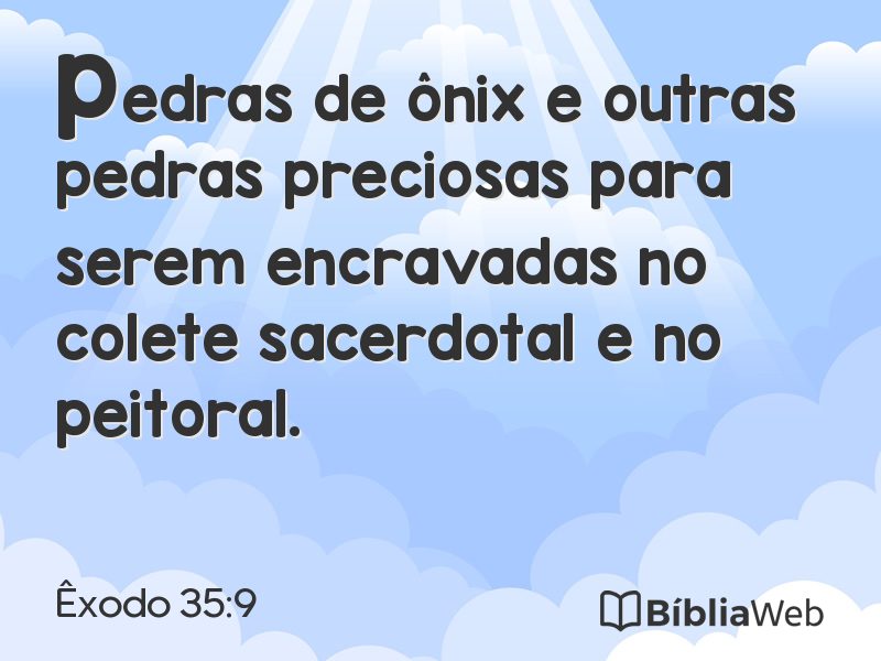Êxodo 35:9 em imagem para compartilhar