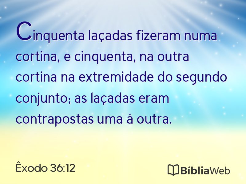 Êxodo 36:12 em imagem para compartilhar