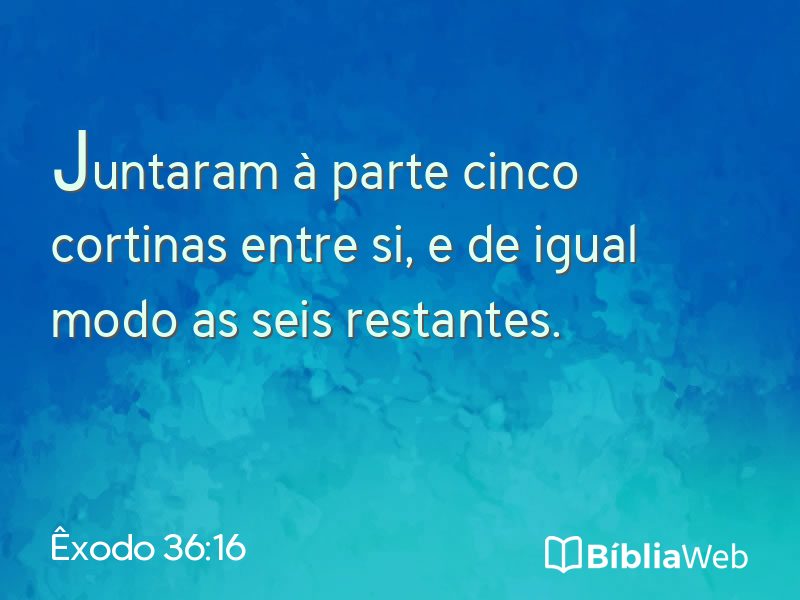 Êxodo 36:16 em imagem para compartilhar