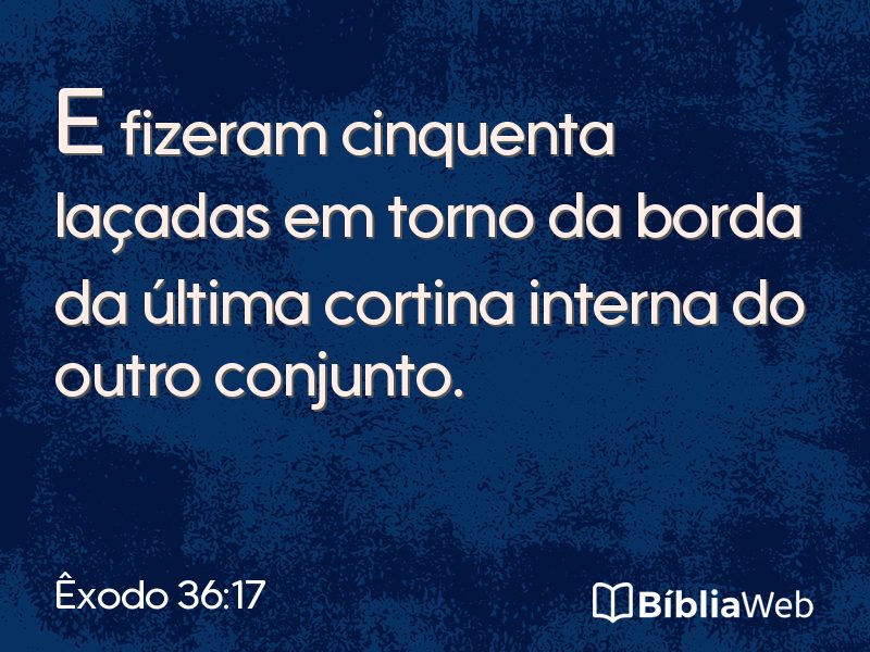 Êxodo 36:17 em imagem para compartilhar