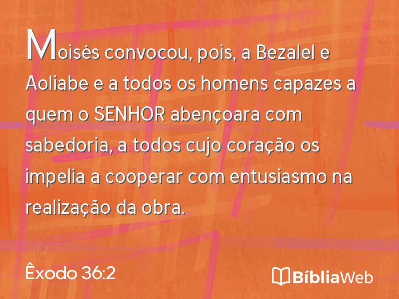 Êxodo 36:2 em imagem para compartilhar