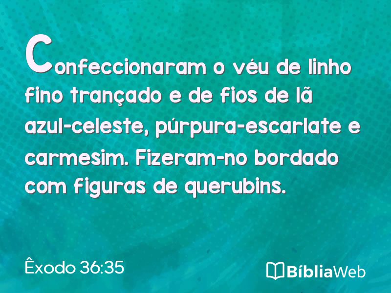 Êxodo 36:35 em imagem para compartilhar