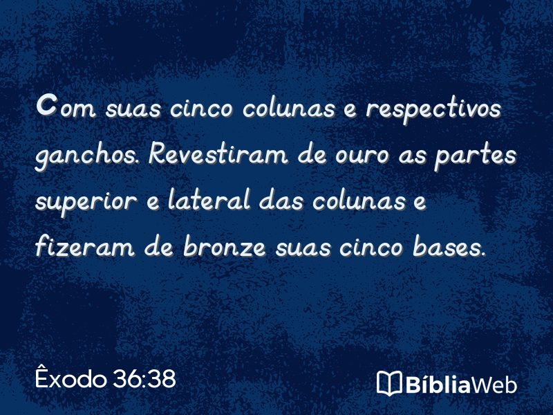 Êxodo 36:38 em imagem para compartilhar