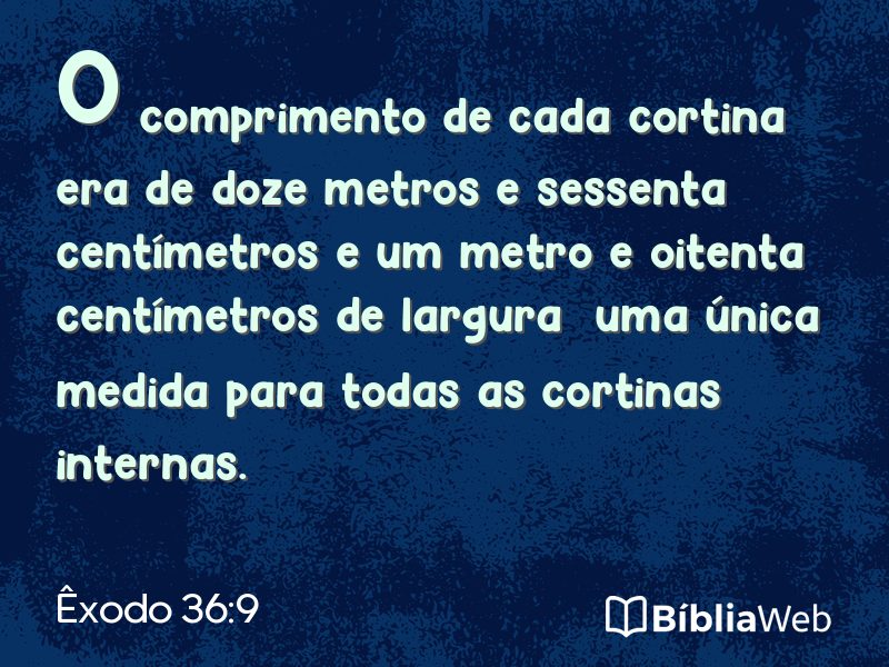 Êxodo 36:9 em imagem para compartilhar