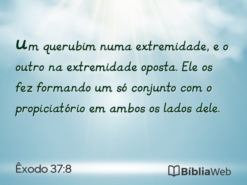 Êxodo 37:8 em imagem para compartilhar