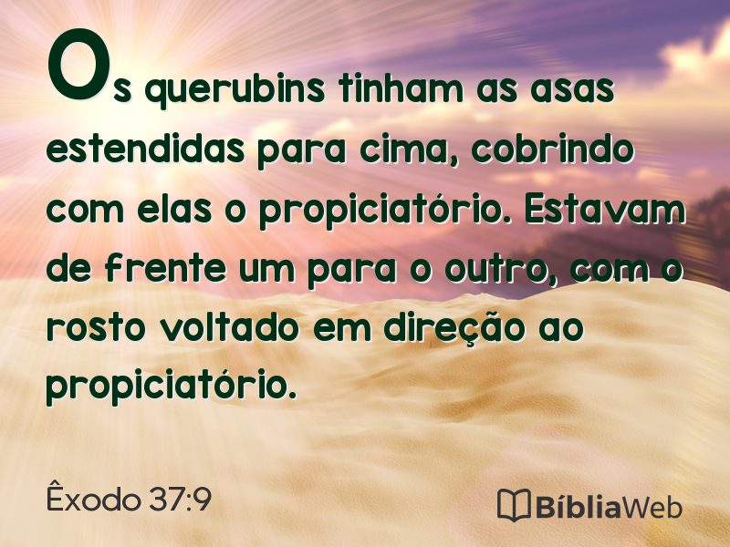 Êxodo 37:9 em imagem para compartilhar