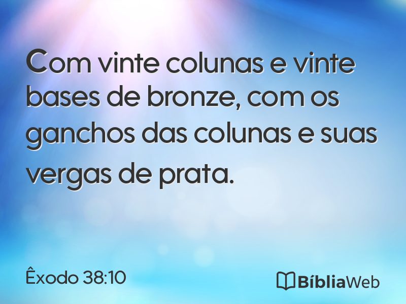Êxodo 38:10 em imagem para compartilhar