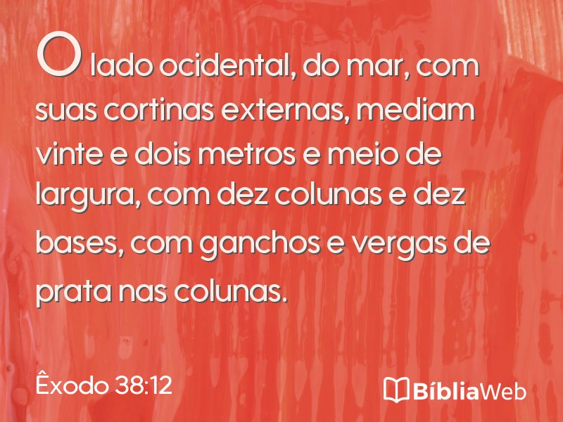 Êxodo 38:12 em imagem para compartilhar