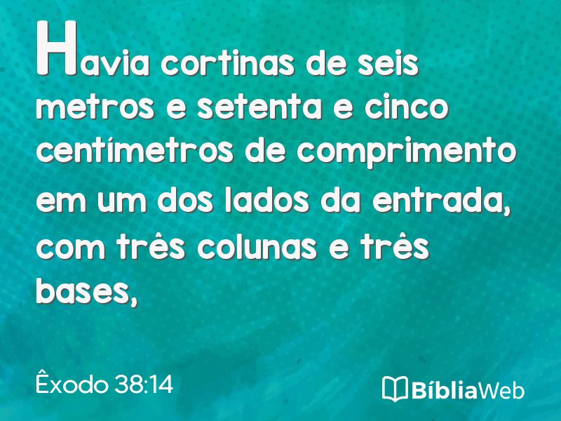 Êxodo 38:14 em imagem para compartilhar