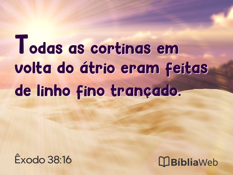 Êxodo 38:16 em imagem para compartilhar