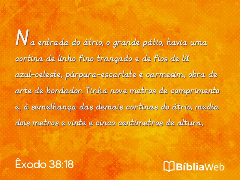 Êxodo 38:18 em imagem para compartilhar