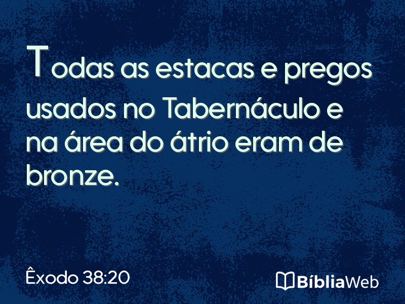 Êxodo 38:20 em imagem para compartilhar
