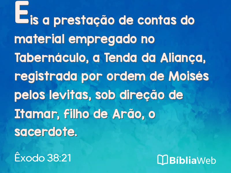 Êxodo 38:21 em imagem para compartilhar