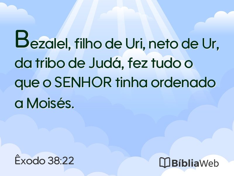 Êxodo 38:22 em imagem para compartilhar