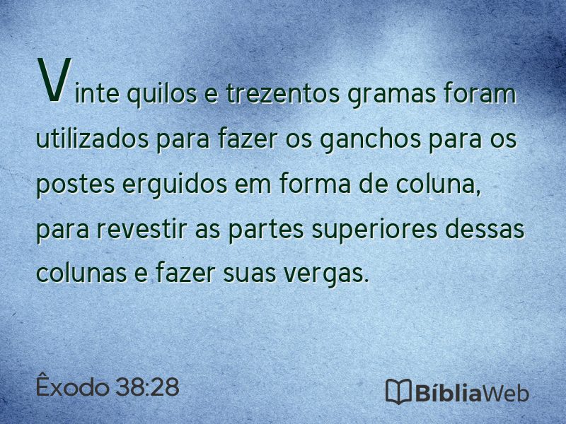Êxodo 38:28 em imagem para compartilhar