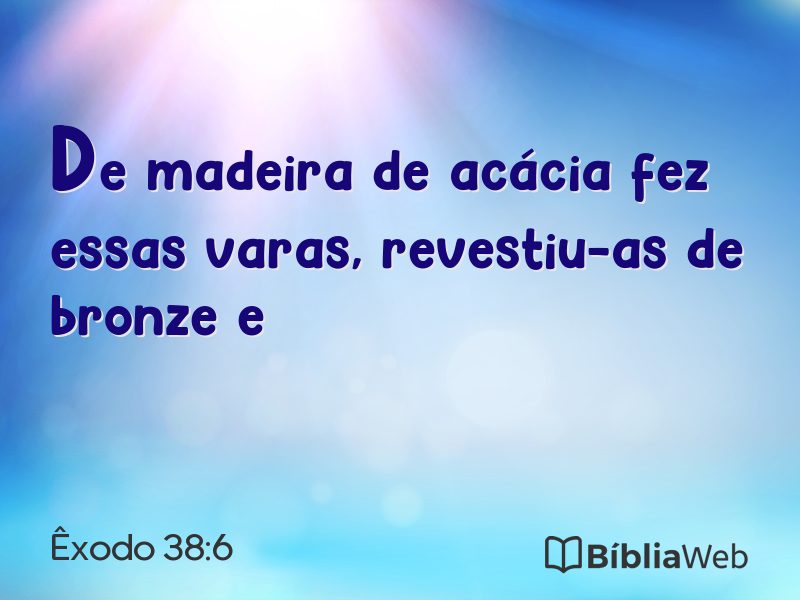 Êxodo 38:6 em imagem para compartilhar