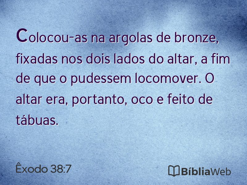 Êxodo 38:7 em imagem para compartilhar