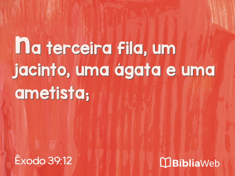 Êxodo 39:12 em imagem para compartilhar