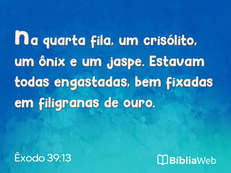 Êxodo 39:13 em imagem para compartilhar