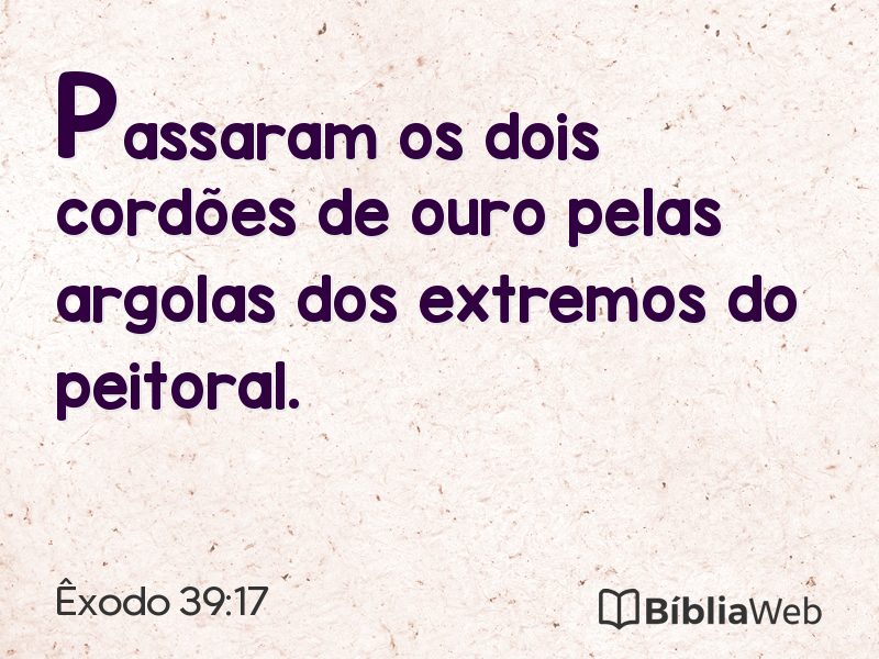 Êxodo 39:17 em imagem para compartilhar
