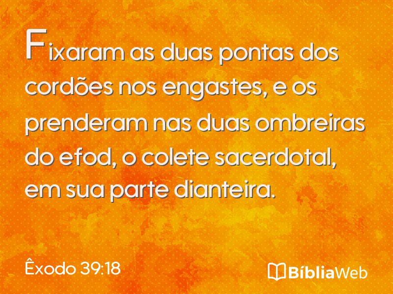 Êxodo 39:18 em imagem para compartilhar