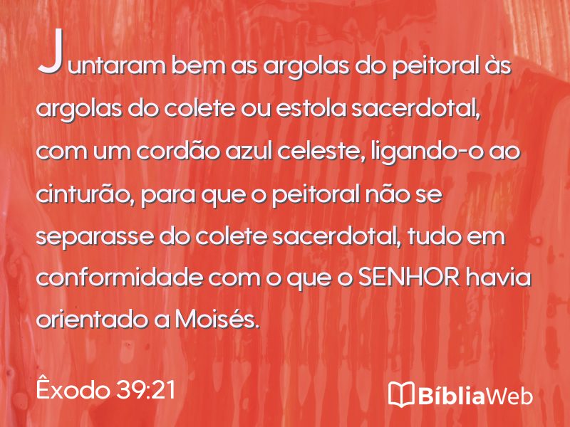 Êxodo 39:21 em imagem para compartilhar