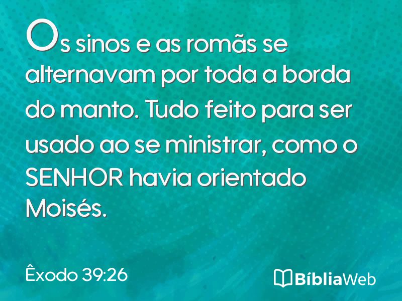 Êxodo 39:26 em imagem para compartilhar