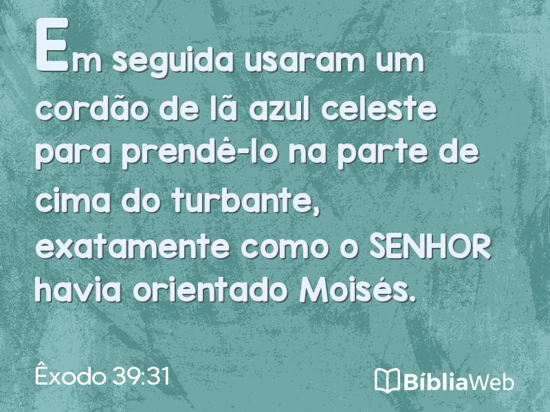 Êxodo 39:31 em imagem para compartilhar