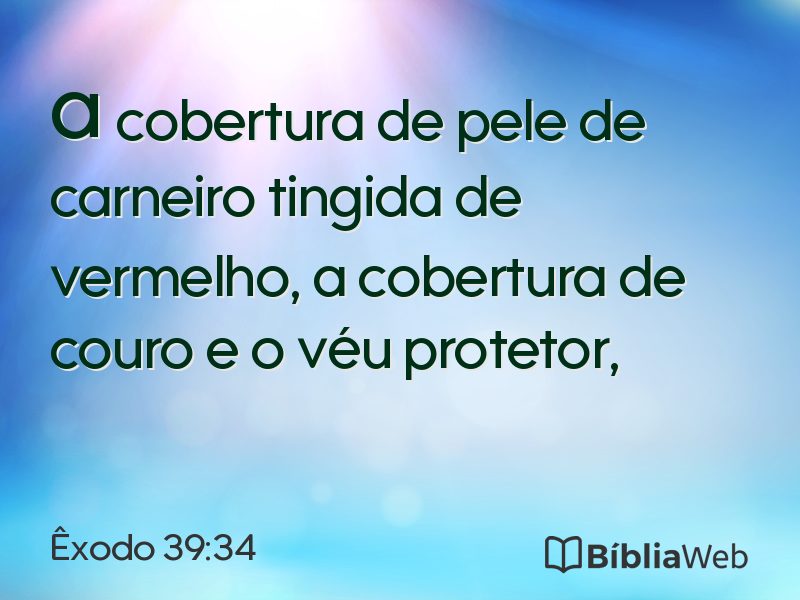 Êxodo 39:34 em imagem para compartilhar