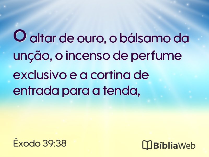 Êxodo 39:38 em imagem para compartilhar