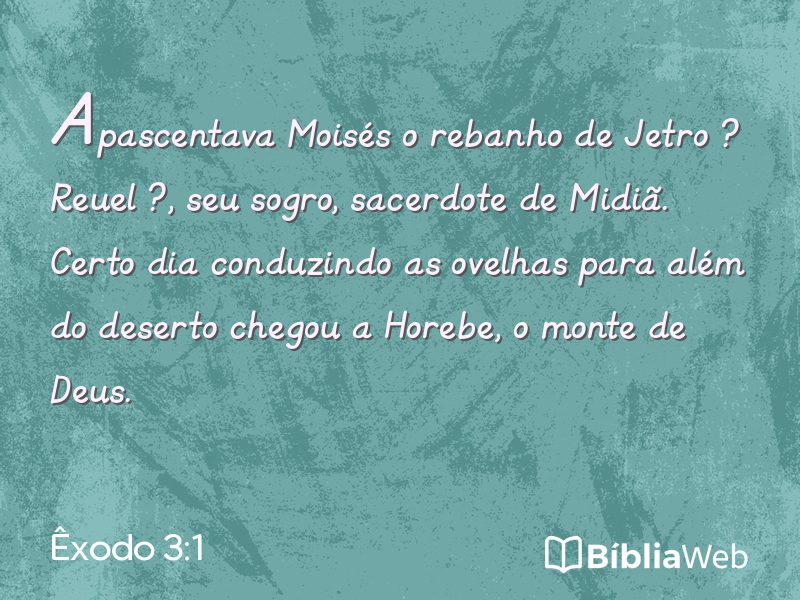 Êxodo 3:1 em imagem para compartilhar