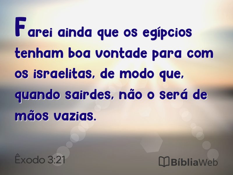 Êxodo 3:21 em imagem para compartilhar