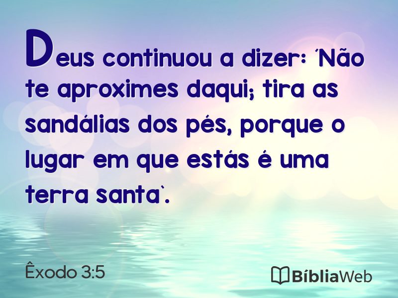 Êxodo 3:5 em imagem para compartilhar