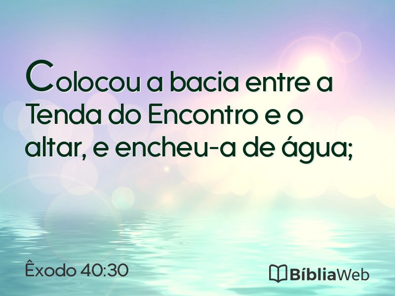 Êxodo 40:30 em imagem para compartilhar