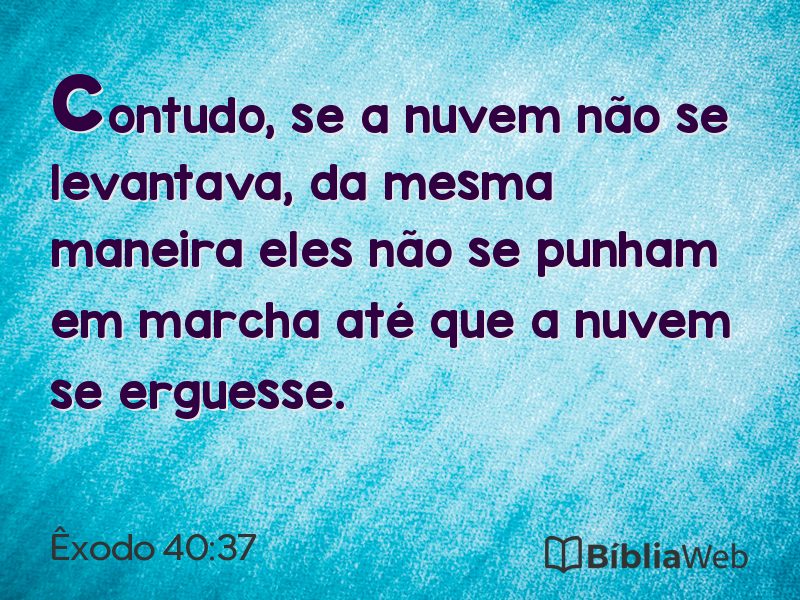 Êxodo 40:37 em imagem para compartilhar