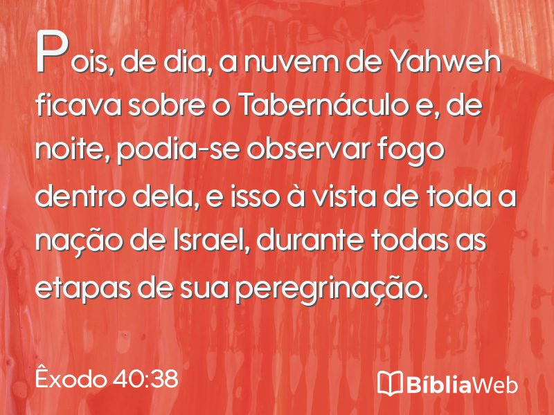Êxodo 40:38 em imagem para compartilhar